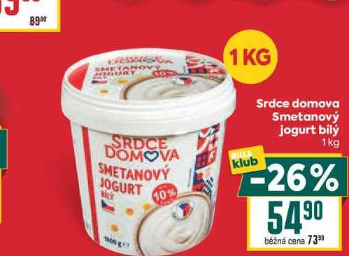 Srdce domova Smetanový jogurt bílý 1kg