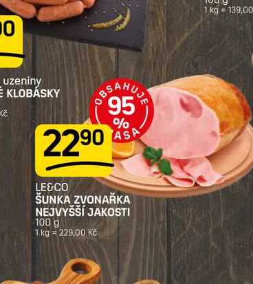 ŠUNKA ZVONAŘKA NEJVYŠŠÍ JAKOSTI 100 g