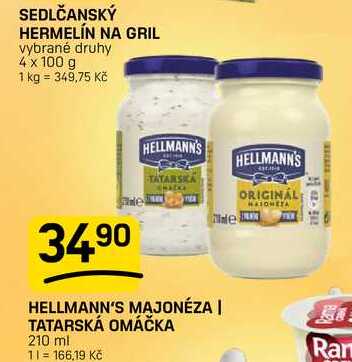 HELLMANN'S MAJONÉZA | TATARSKÁ OMÁČKA 210 ml