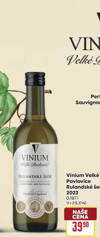 Vinium Velké Pavlovice Rulandské šedé 2023 0,187l