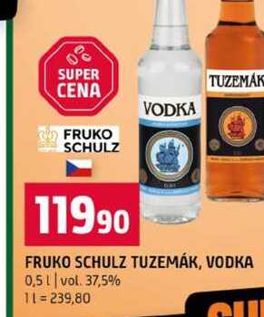 FRUKO SCHULZ TUZEMÁK, VODKA 0,5l vol. 37,5%