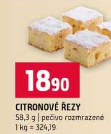 CITRONOVÉ ŘEZY 58,3 g pečivo rozmrazené