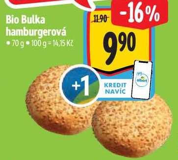 Bio Bulka hamburgerová, 70 g