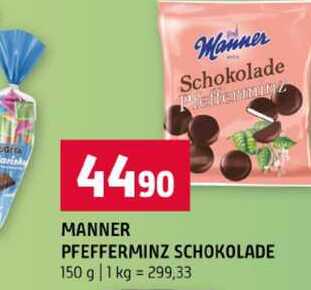 MANNER PFEFFERMINZ SCHOKOLADE 150 g