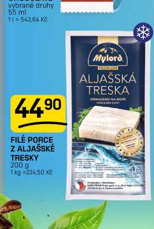 Filé porce z Aljašské tresky 200g