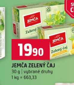 JEMČA ZELENÝ ČAJ 30 g vybrané druhy