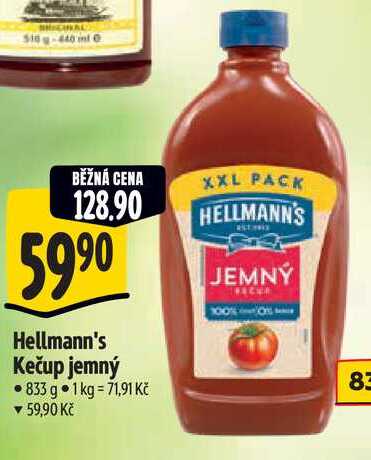 Hellmann's Kečup jemný, 833 g