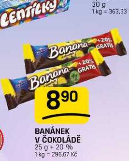 BANÁNEK V ČOKOLÁDĚ 25 g