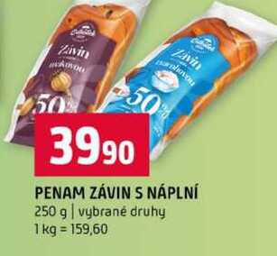 PENAM ZÁVIN S NÁPLNÍ 250 g vybrané druhy