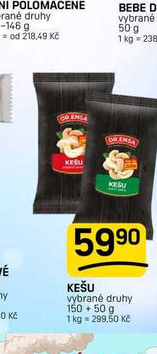 KEŠU vybrané druhy 150 + 50 g