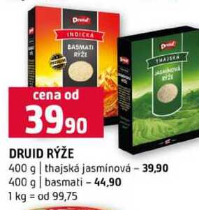 DRUID RÝŽE 400 g thajská jasmínová 400 g basmati
