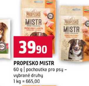 PROPESKO MISTR 60 g pochoutka pro psy vybrané druhy