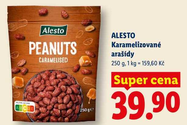 ALESTO Karamelizované arašídy, 250 g