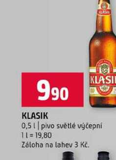 KLASIK 0,5l pivo světlé výčepní