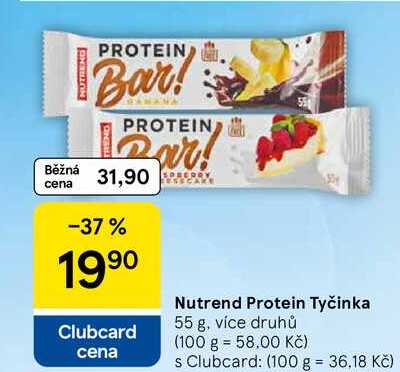 Nutrend Protein Tyčinka, 55 g, více druhů