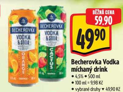 Becherovka Vodka míchaný drink, 500 ml