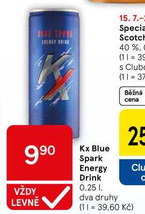 Kx Blue Spark Energy Drink, 0.25 l