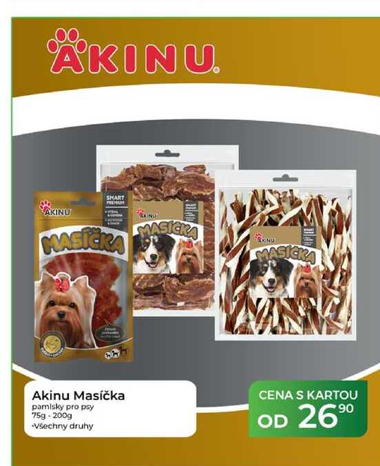 Akinu Masíčka pamlsky pro psy 75g-200g