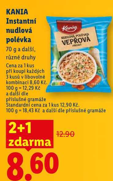 KANIA Instantní nudlová polévka, 70 g 