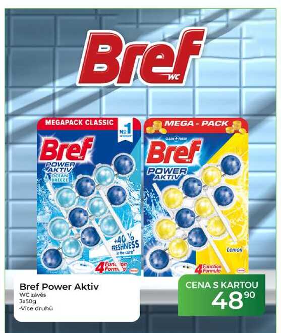 Bref Power Aktiv WC závěs 3x50g