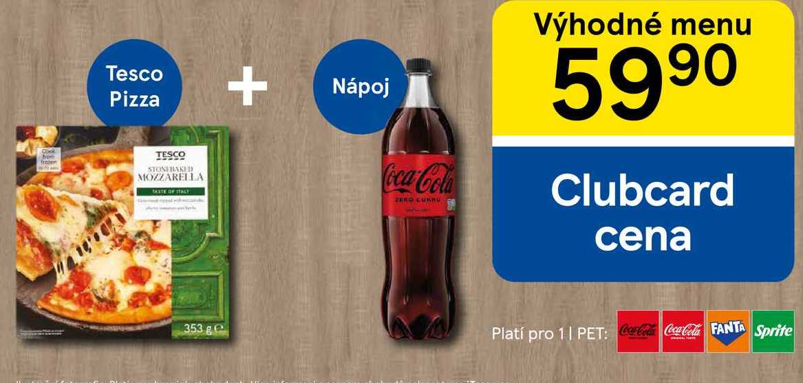 Tesco Pizza + nápoj