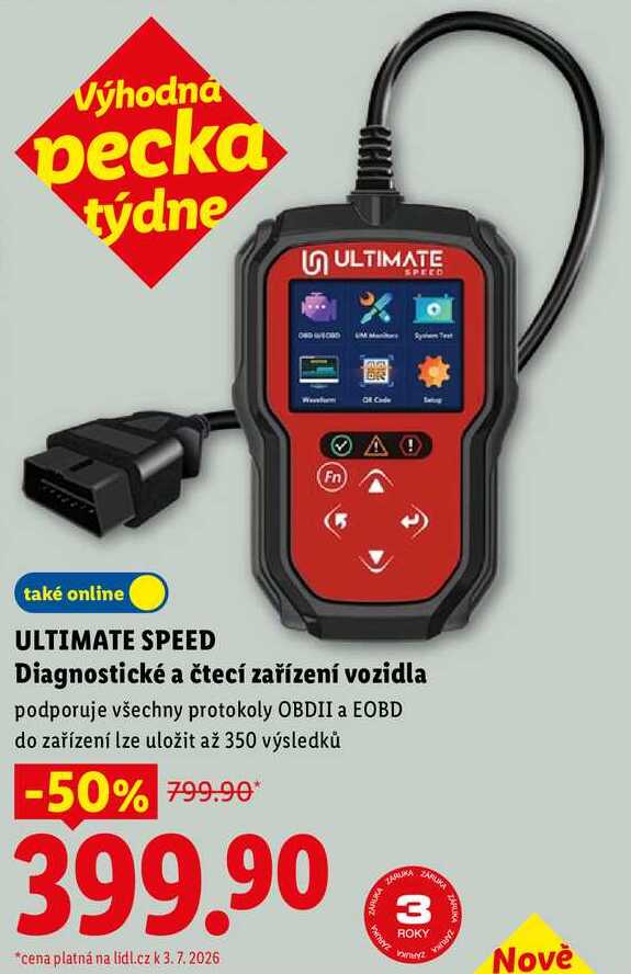 ULTIMATE SPEED Diagnostické a čtecí zařízení vozidla 
