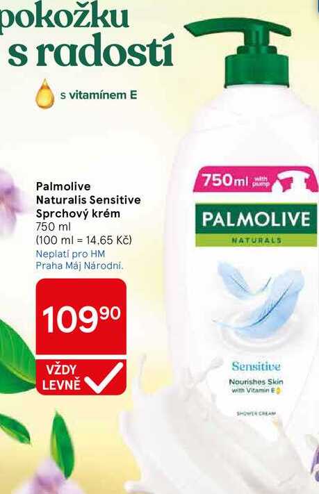 Palmolive Naturalis Sensitive Sprchový krém, 750 ml