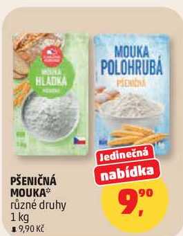 PŠENIČNÁ MOUKA různé druhy, 1 kg