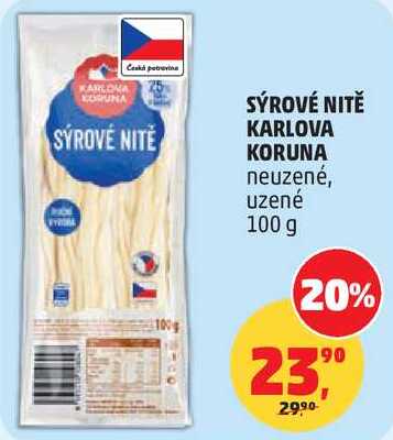 SÝROVÉ NITĚ KARLOVA KORUNA neuzené, 100 g