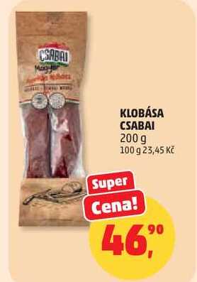 KLOBÁSA CSABAI, 200 g