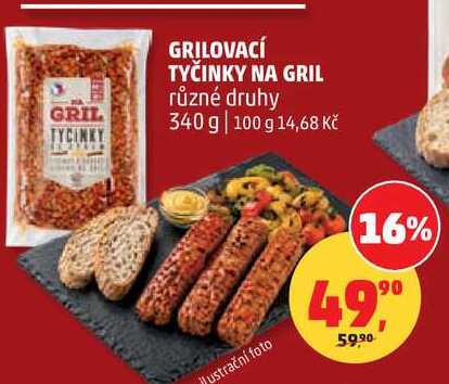 GRILOVACÍ TYČINKY NA GRIL různé druhy, 340 g