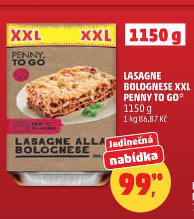 LASAGNE BOLOGNESE XXL PENNY TO GO, 1150 g