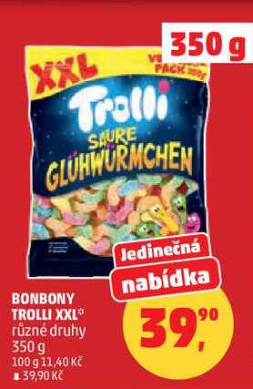 BONBONY TROLLI XXL různé druhy, 350 g