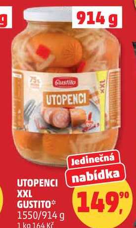 UTOPENCI XXL GUSTITO, 1550/914 g