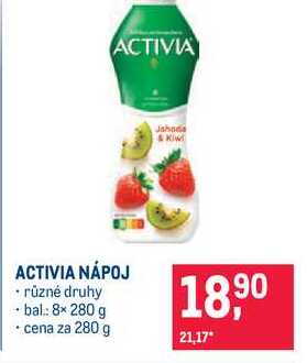 ACTIVIA NÁPOJ různé druhy 280 g
