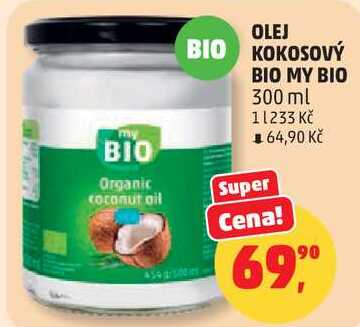 OLEJ BIO KOKOSOVÝ BIO MY BIO, 300 ml  