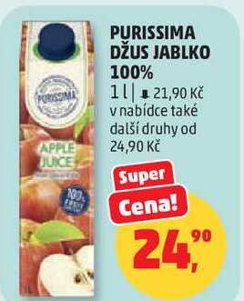 PURISSIMA DŽUS JABLKO 100%, 1 l 
