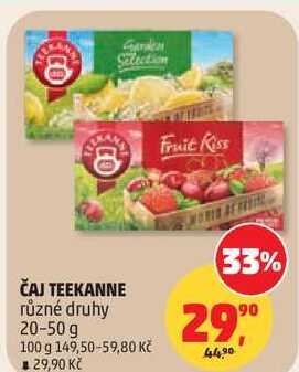 ČAJ TEEKANNE různé druhy, 20-50 g