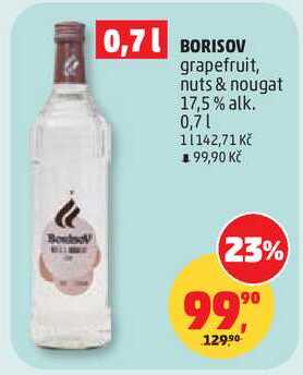 BORISOV grapefruit, nuts & nougat 17,5% alk., 0,7 l