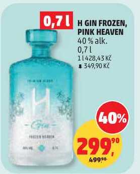 H GIN FROZEN, 40% alk., 0,7 l