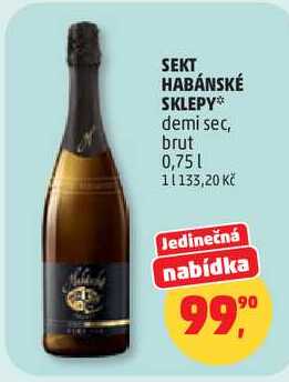 SEKT HABÁNSKÉ SKLEPY demi sec, 0,75 l