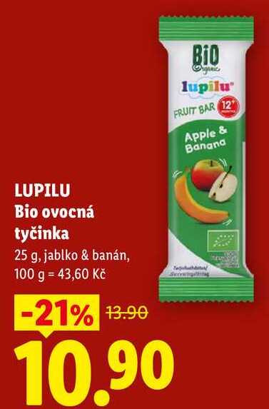 LUPILU Bio ovocná tyčinka, 25 g
