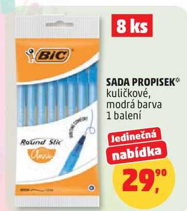 SADA PROPISEK kuličkové, modrá barva, 1 balení