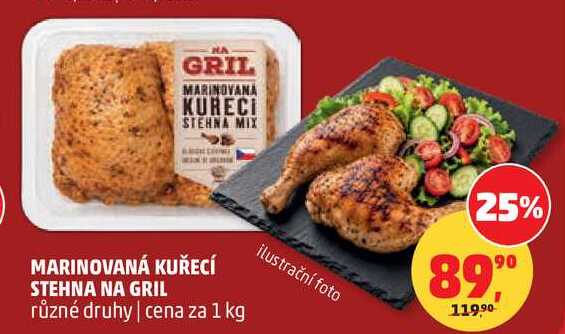 MARINOVANÁ KUŘECÍ STEHNA NA GRIL různé druhy, 1 kg