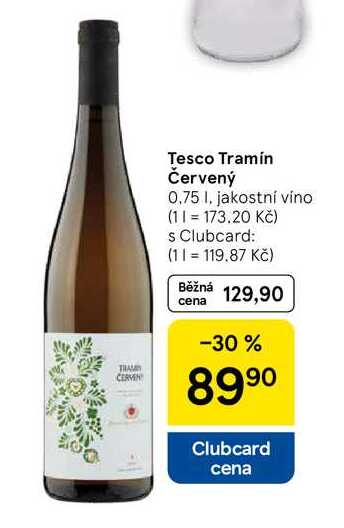 Tesco Tramín Červený, 0,75 l