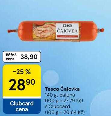 Tesco Čajovka, 140 g, balená  