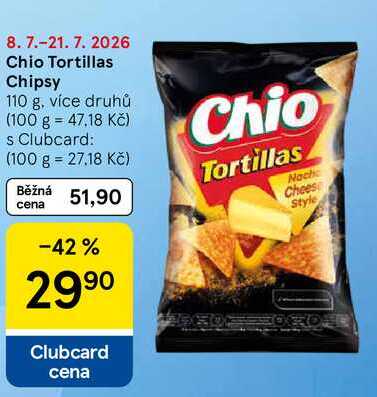 Chio Tortillas Chipsy, 110 g, více druhů