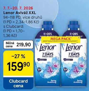 Lenor Aviváž XXL, 94-118 PD, více druhů