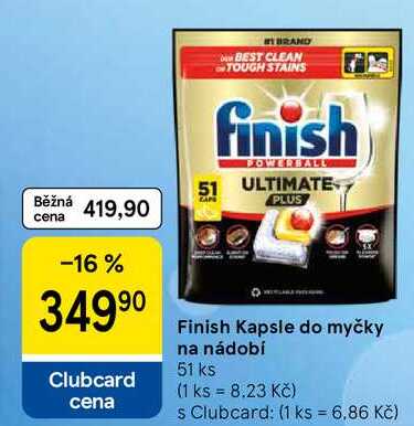 Finish Kapsle do myčky na nádobí, 51 ks