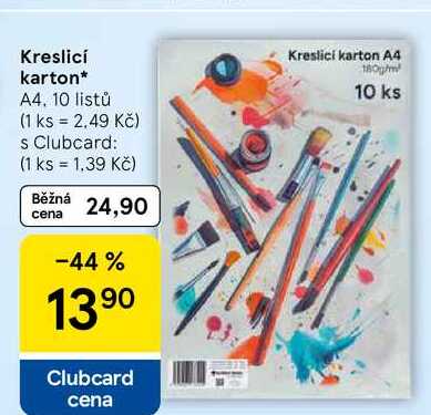 Kreslicí karton, A4, 10 listů